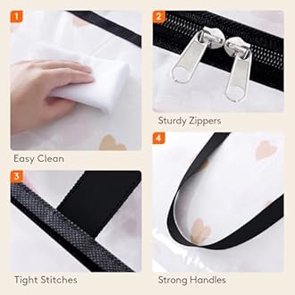 Lifewit 6 Pack Clear Clothes Storage Bags, 60L Plastic Blanket Storage Bag, Vinyl Foldable Moving Bags with Zipper, Closet Organizers and Storage Containers for Bedding, Duvet, Comforter