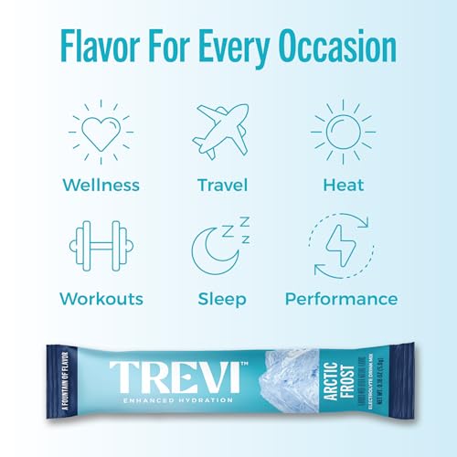 Image of TREVI Electrolytes Powder Packets, Sugar Free Hydration, Arctic Frost | 28 Count Essential Daily Drink Mix, 0 Sugar, Magnesium, Potassium, Vitamin C, Calcium, B6 & B12 Vitamins