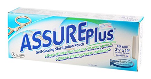 Sultan 83003 ASSUREPlus Self Seal Sterilization Pouch, 2-3/4
