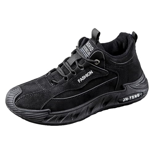 Image of ANUFER Mens PU Sport Shoes Fashion Chunky Sneakers Height Increasing Trainers