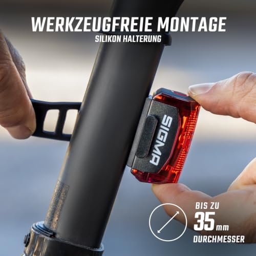 SIGMA Hiro 30 | StVZO-konformes LED-Fahrradrücllicht | USB-C – Ansicht 5