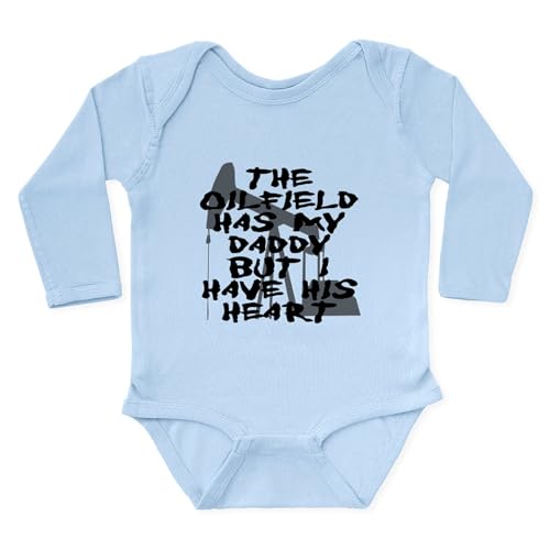 CafePress The Oilfield Has My Daddy But I Have His Heart BOD Cute Long Sleeve Infant Baby Bodysuit Romper