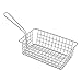 Raspbery Kosze do serwowania frytek - koszyk do smażenia ze stali nierdzewnej - kosze do smażenia ziemniaków - frytki frytkownica koszyk kwadratowy siatkowy druciany sitko do gotowania, gadżety kuchenne cudowne