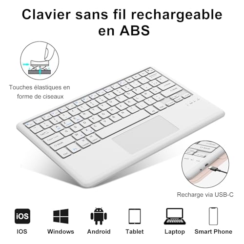 Teclado para Honor Pad X8a de 11 pulgadas con funda protectora y Trackpad Multi-Touch integrado 4