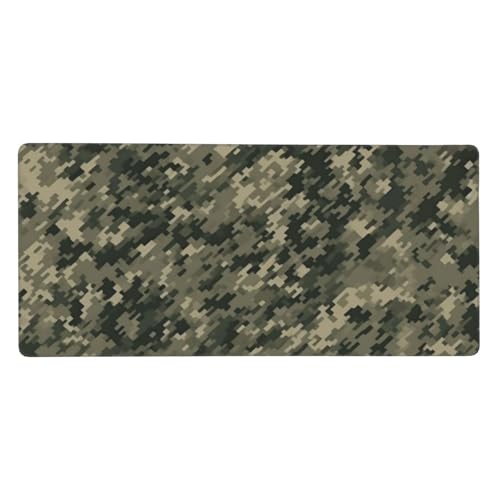 Tapis de souris XXL 90x40 cm camouflage militaire pour bureau de jeu