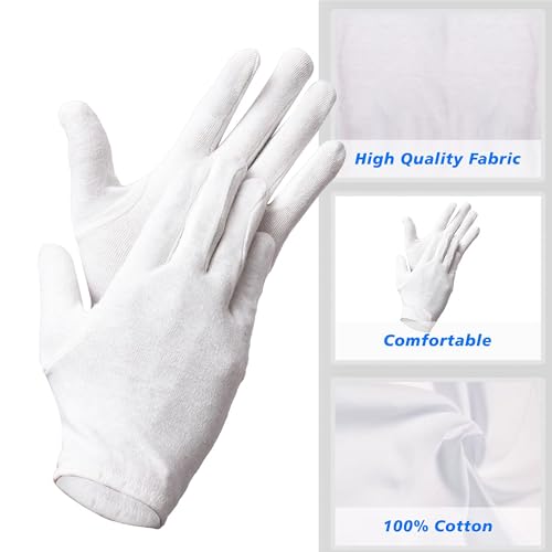 Kuber Industries Hand Gloves | 2 Pair | Cotton Half Gloves | Sun Dust Protection Gloves for Men & Woman | Cloth Gloves For Driving, Biking, Cycling | Pollution Hand Gloves | White 3 41JAUscsFzL