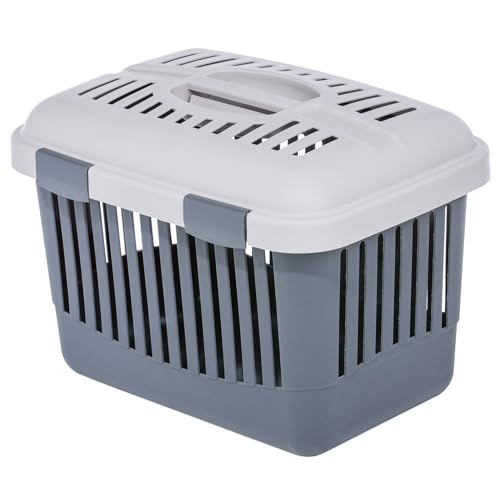 Transportbox Reisebox Haustierbox Öffnung nach Oben für Katzen, kleine Hunde, Kleintiere 44,5 x 31,5 x 33 cm