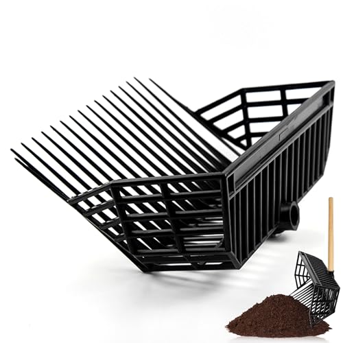 LIYJTK Durable Plastic Pitchfork with Stable Fork Head - Perfect for Horse Manure Rake and Picking Up Manure - Includes Pitch Fork Handle for Easy Use - Ideal for Spading Fork Needs