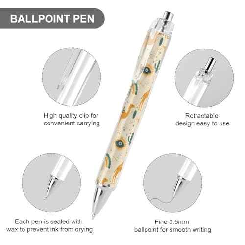 Stylo télescopique noir de poche format compact rétractable x4