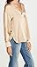 Vince, Women's, V-Neck Ball Button Blouse, Chamois, Extra Extra Small