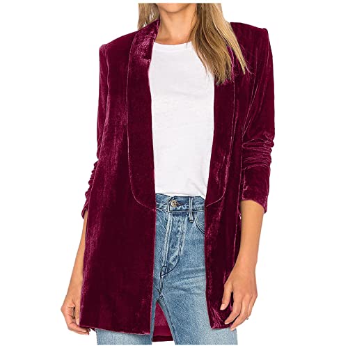 Ninedayx Abrigos de forro polar para mujer, chaquetas de invierno para mujer, chaqueta ligera para mujer, chaquetas casuales para mujer, chaqueta ligera para correr, A370 Wine, XXL