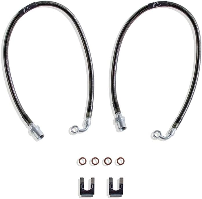 MAX TRAC SUSPENSION'S Part# 511300 is A Set of Front Extended Stainless Steel Braided Brake Lines