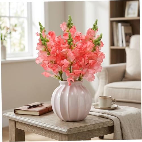 Centros de mesa para bodas con flores artificiales de delphinium de seda tacto real 16 pulgadas 3