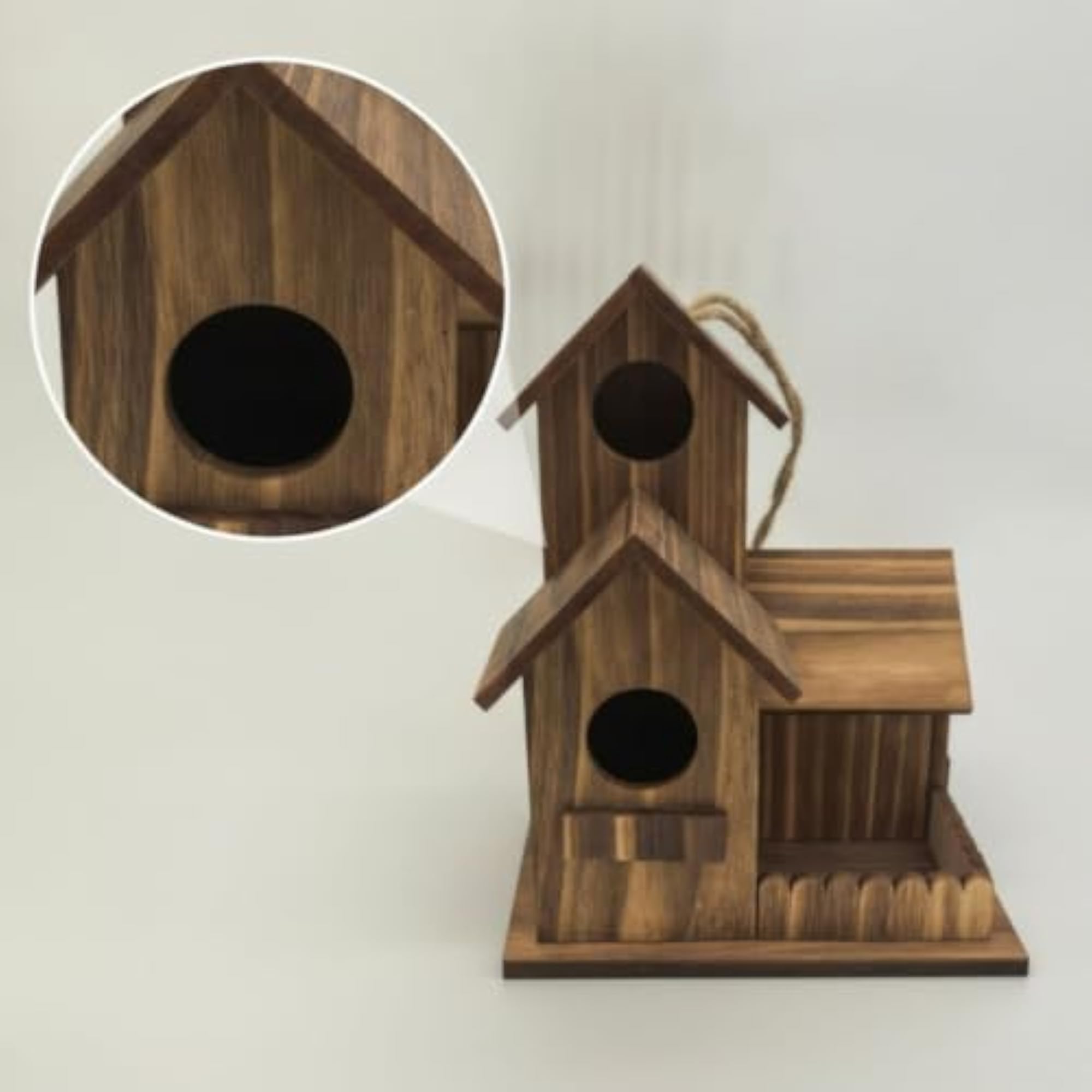 Rustic Wooden Birdhouse Outdoor Hanging Birdhouse