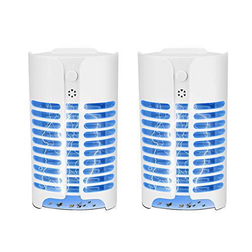 eiseyen de Killer, antimosquitos eléctrico Mariquita Zapper, Plug-in repele-insectos lámpara, luz nocturna – Cabe en AC100 – 240 V Iluminación Sensor Control Indoor (2 paquetes)