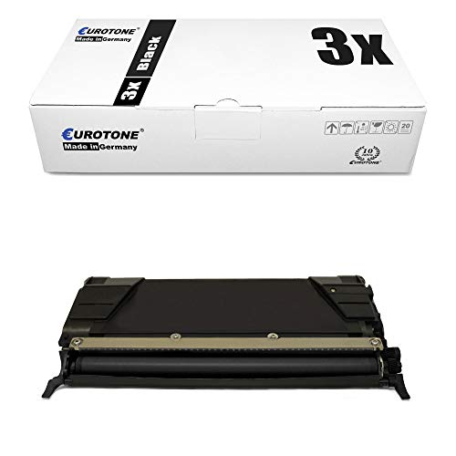 Cartridge Optra C520 C532 - Lot de 3 cartouches noires compatibles Lexmark Eurotone