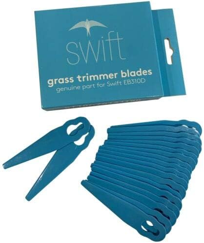 swift 20 PCS Grass Strimmer Replacement Nylon Blades for 40V Grass Trimmer 25cm Cutting Width Lightweight String Trimmer/Edger