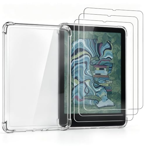 Image of CoBak Clear Case with 3-Pack Anti-Glare Matte Screen Protectors for 7 inch E-Book Reader- Lightweight Scratch-Proof Silicone Cover & Fine-Grit PET Film, Full Protection