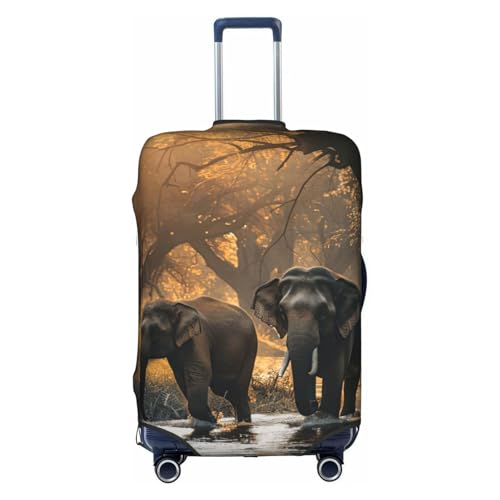 Housse de bagage anti-poussière éléphants blancs pour protéger sa valise