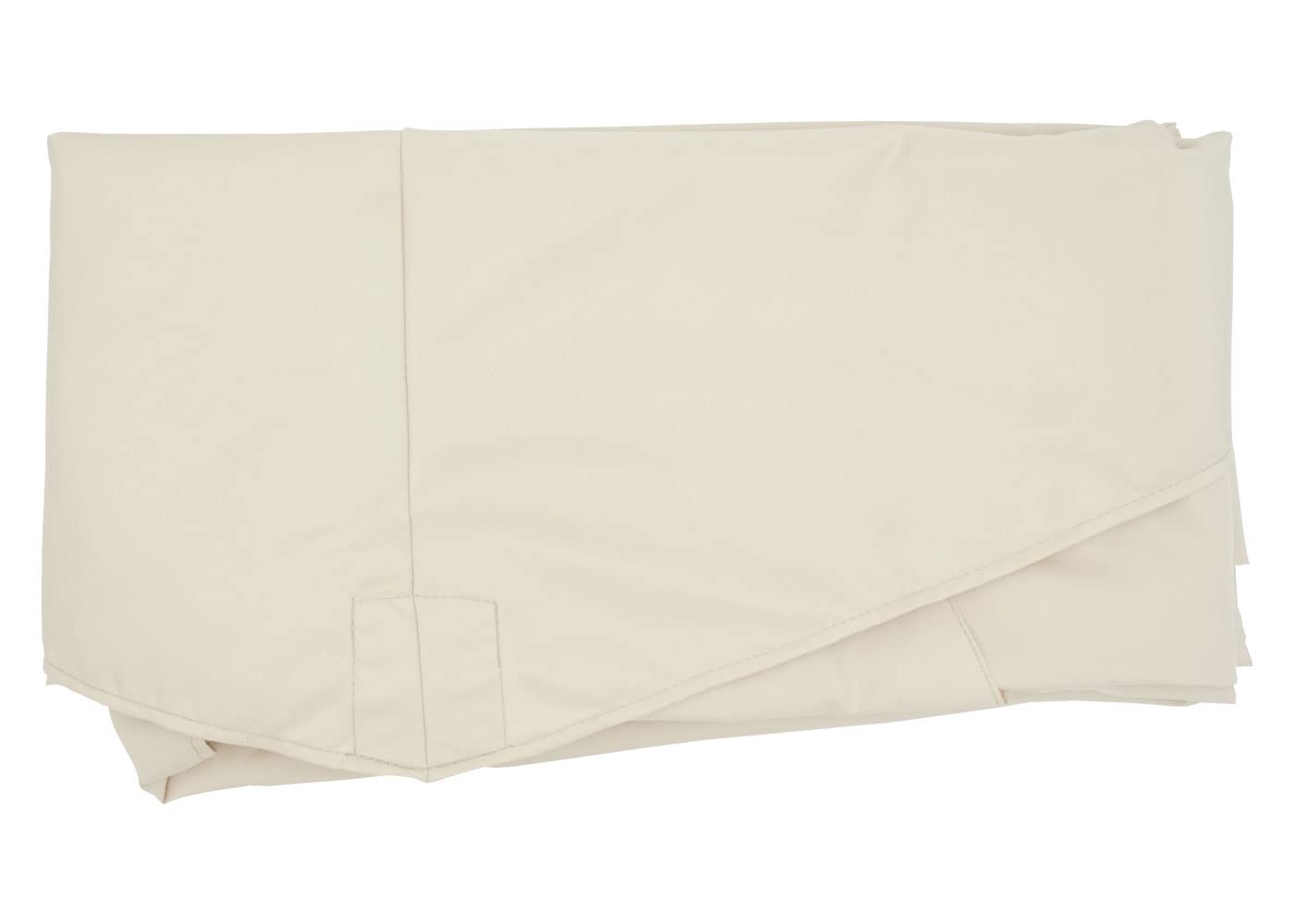 Mendler Ersatz-Bezug für Deluxe Ampelschirm HWC-D14, Sonnenschirmbezug rund Ø 3m - Creme ohne Flap