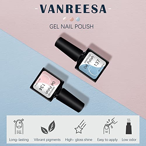 Vanreesa Gel Nail Polish Kit, 18 Colors Polish Gel Set With 36W U V Led Nail Lamp Gel Polish And Manicure Nail Art Tools Set Gel Nail Kit Starter Gift Kit For Women #TOP5