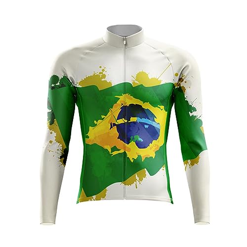 Maillot cyclisme homme respirant avec manches longues pour automne VTT