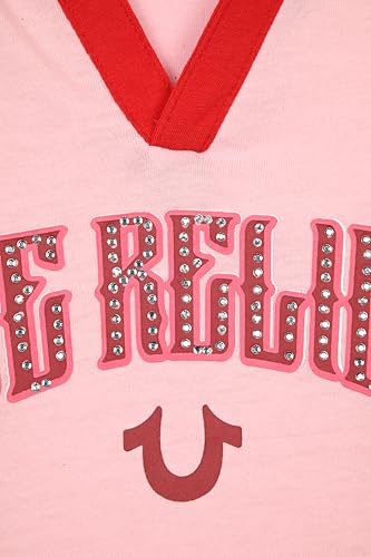 Image of True Religion Girls Short Sleeve Tee Shirt with Embelishments - Soft and Comfortable Girls T-Shirts