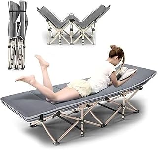 Jumix Camping Cot for Adults – Portable Folding Bed with Side Organizer & Head Incline, Heavy Duty Steel Frame, Ideal for Hiking, Travel, Office, Outdoor Sleeping