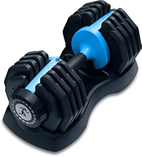 Strongology Urban25 Home Fitness Black and Blue Adjustable Smart Dumbbells from 2.5kg upto 25kg Training Weights