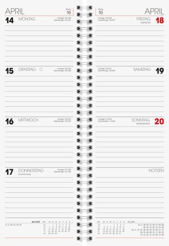BRUNNEN Weekly Work Desk Planner Calendar Model 783 2023 Sheet Size 10.8 x 29.7 cm Blue, A4 - Image 2