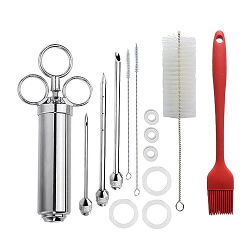 Siringa per iniettore di carne Marinate di salamoia for iniezione for carne Kit siringa for iniettore di carne in acciaio inossidabile con 3 aghi for siringa for iniettore alimentare ( Size : 60ml , C