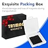 TRYMAG Small Rare Earth 6 Different Sizes Black 255Pcs Tiny Magnets for Crafts, Heavy Duty Neodymium Round Mini Refrigerator Magnets for Whiteboard, Locker, Kitchen, Office, School #5