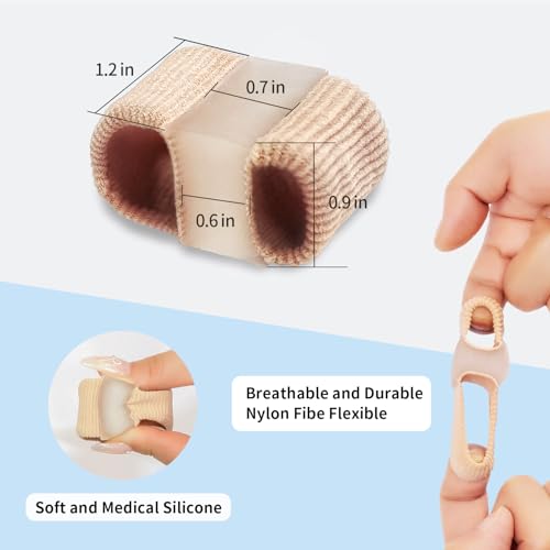 Image of Niupiour Bunion Toe Corrector W /Fabric Lining for Women and Men, Gel Toe Spacers /Separator for Overlapping, Breathable Hammer Toe Straightener with 2 Loops for Feet, Relieve Bunion Foot Pain