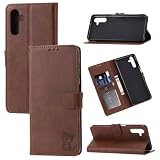 Beajew Cover per Huawei Enjoy 9e/Honor 8A Flip Custodia in Pelle PU, Cover Portafoglio,Funzione Supporto,Magnetica,Slot Schede,Protettiva Custodia Resistente Antiurto,Premium Wallet Libro Case-Marrone