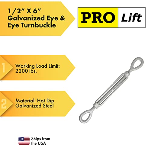 1/2" X 6" Galvanized Eye & Eye Turnbuckle #TOP4