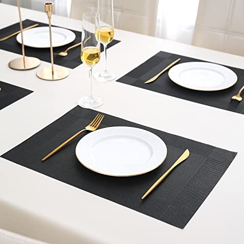 HOKIPO PVC Washable Set of 4 Placemats for Dining Table - 45x30 cm (AR3104)
