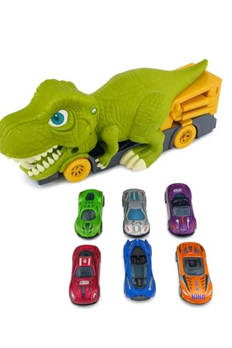 Dinosaure mange-voitures en plastique enfant 3-10 ans avec tapis de jeu