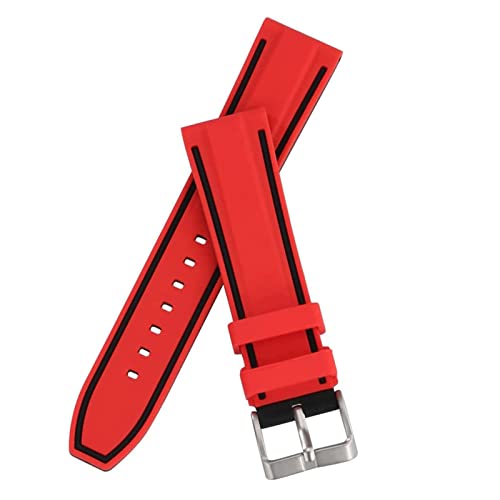 Pulseiras de relógio Pulseiras de silicone compatíveis com fivela de pino de dois tons substituição
