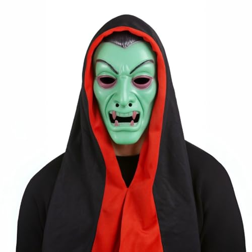 Image of Wanna Party Halloween Glow in the Dark Blood Ghost Mask W /Hood (Black)