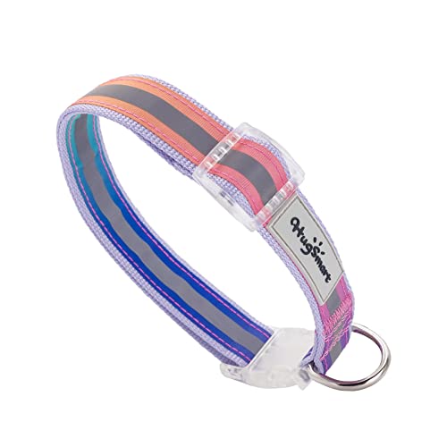 HugSmart - Hundehalsband | Komfortables Neopren-gepolstertes Hundehalsband | Ultra-Sicherheitshalsband 3M reflektierendes Halsband für kleine, L Halsumfang: 43-70 cm, Breite: 25 mm) Cover