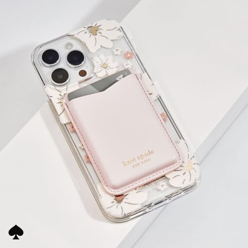 Image of kate spade new york Magnetic Wallet /Card Holder - Compatible with MagSafe Phones and Cases - Pale Dogwood