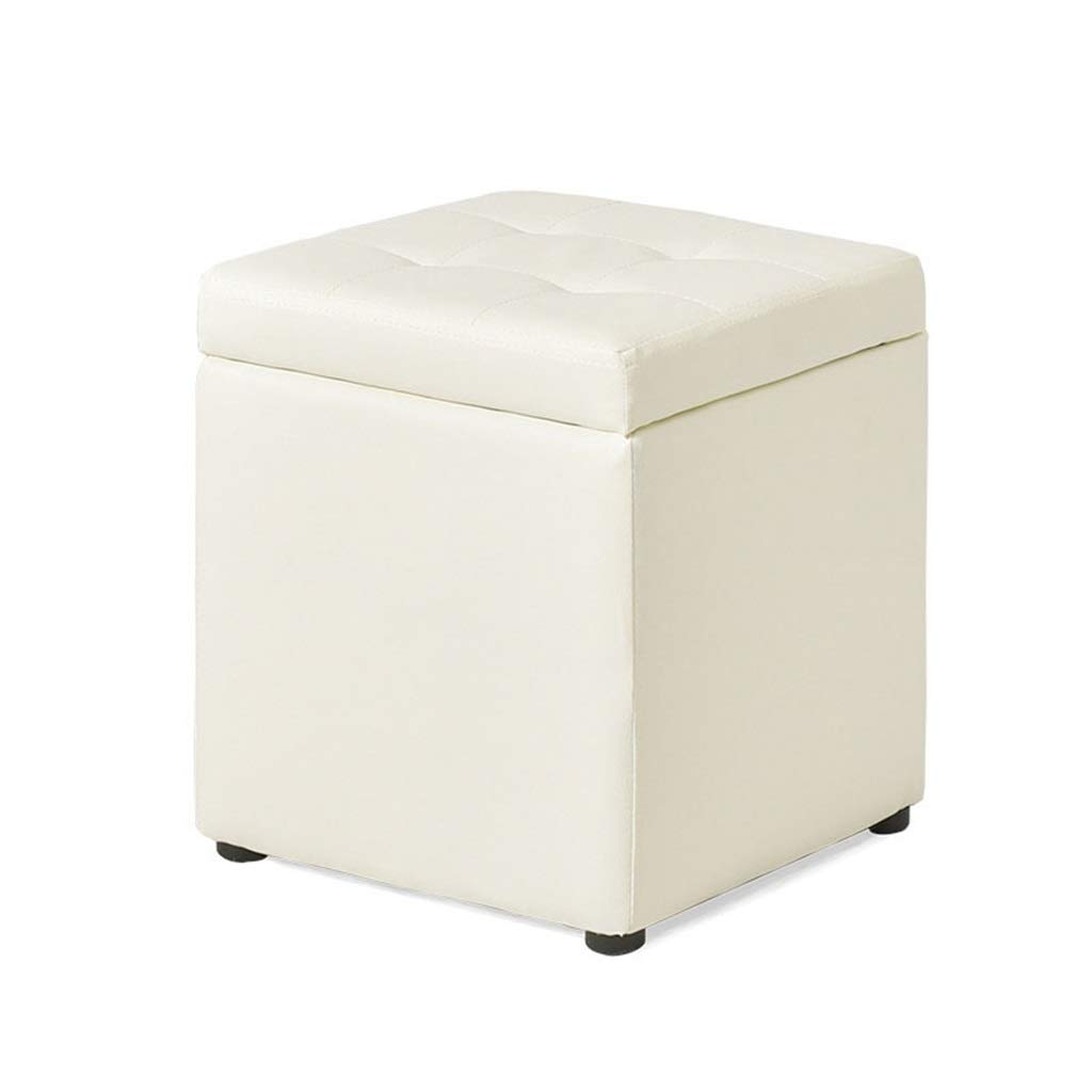 Tabouret à chaussures en bois blanc pour gagner de la place dans l'entrée