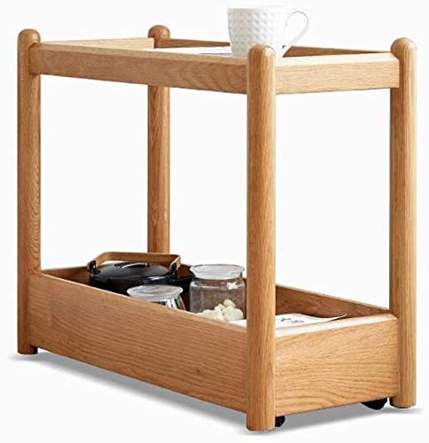 SGSG Mesitas de Noche Mesitas auxiliares Mesita Auxiliar Mesas auxiliares Mesa de té, Mesa pequeña de Madera, Mesa Auxiliar compacta y Simple con Almohadillas Protectoras Antideslizante