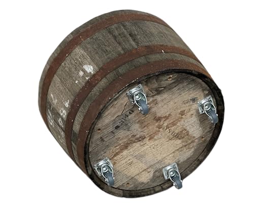 Temesso Halbes Fass aus einem original schottischen Whiskyfass (Natur - mit Ablaufbohrungen und Rollen)