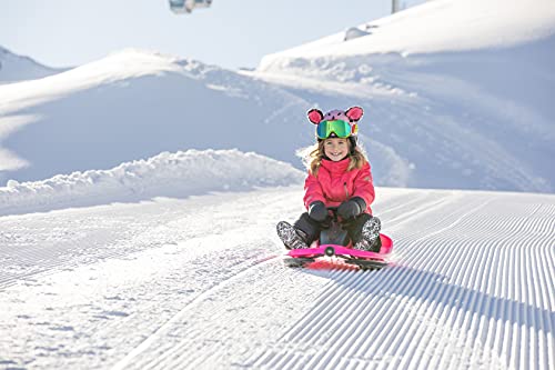 Gizmo Riders 2-Seater Ski Sled With Differential Steering System And Deep Digging Brake - Stratos Blazing Red #TOP1