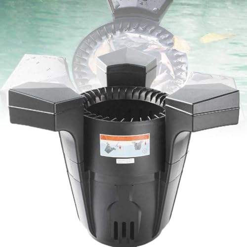Skimmer galleggiante a ventosa per laghetto, piscina, giardino – Pulitore automatico per piscine e chiarificatori – Estrattore di superfici per piscina e robot galleggiante per laghetto