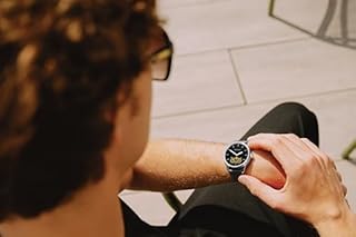 Sekonda 45mm Hybrid Smart Watch in Silver with Black Leather Bracelet