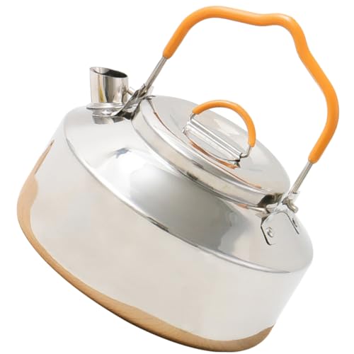 BESPORTBLE Stainless Kettle Silver Teapot Camping Teapot Water Kettle Outdoor Accessories