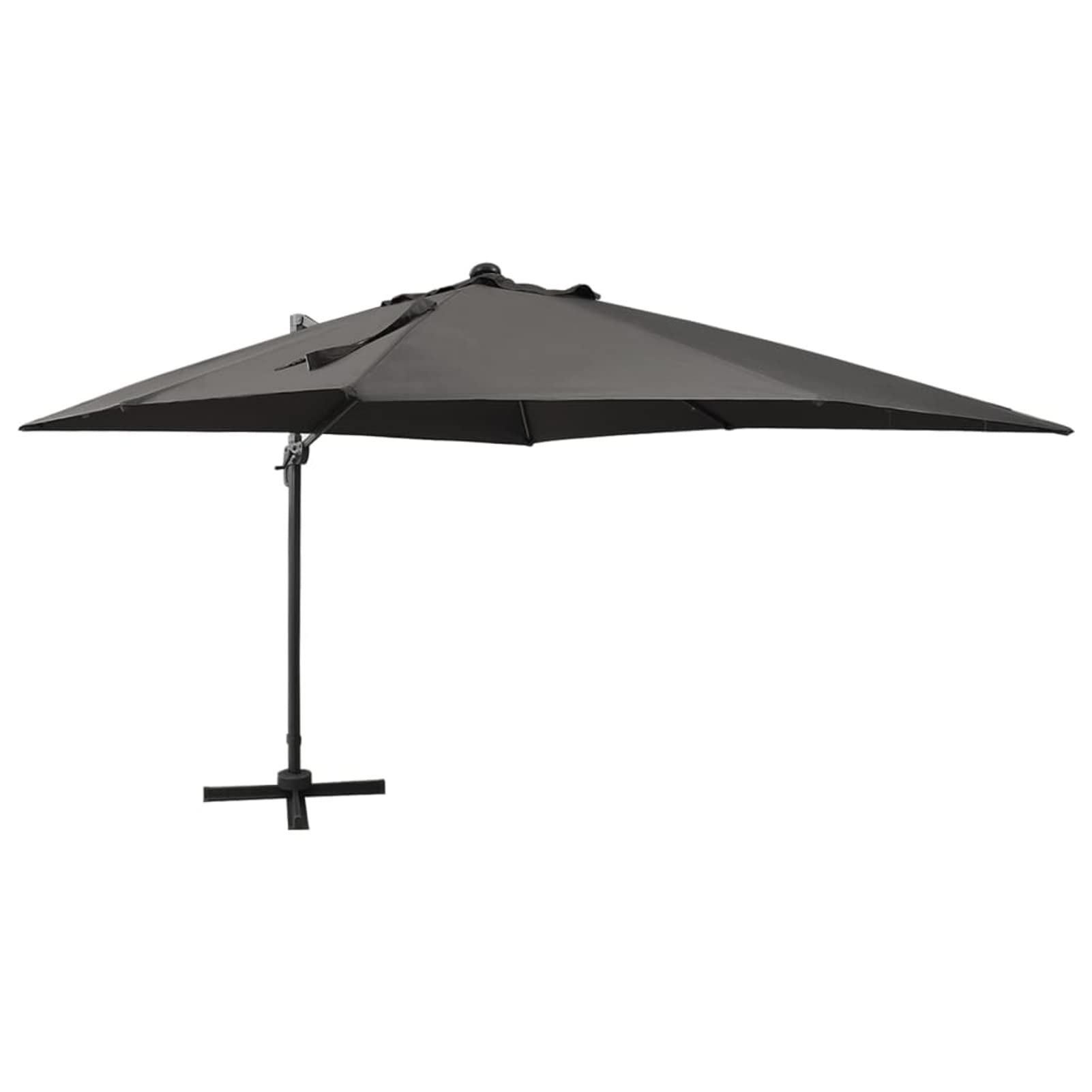 Homgoday Sombrilla jardín voladiza con Palo y Luces LED Antracita 300 cm Sombrilla Terraza Exterior, Sombrilla Jardín Grande Orientable Jardín Parasol Balcón AntracitaAntracita Tipo1