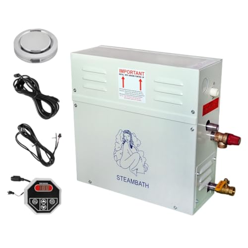 220V Steam Shower Generator, 9KW Steam Shower Kit with Digital Control, Steam Generator for Sauna, Home Steam Bath Machine, Spa Generator for Bathroom, Steam Sauna for Heating 8.5 m³ (300 ft3)